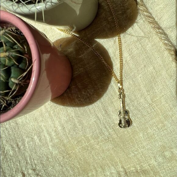 14k real gold cello pendant perfect gift cello real charm - Picture 2 of 5